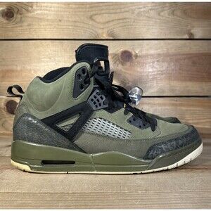 Mens Size 13 Jordan Spizike “Olive Green” High Top Lifestyle Sneakers 315371-300